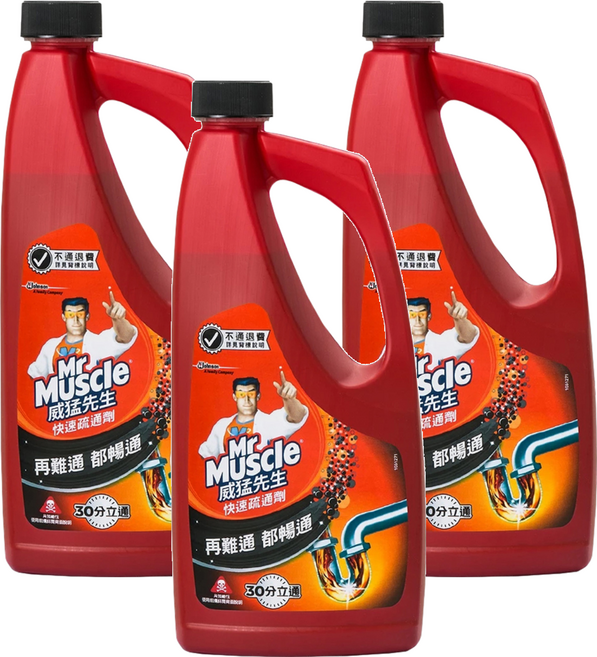 Mr Muscle 威猛先生 快速疏通劑, 960ml, 3瓶