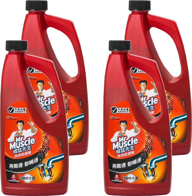 Mr Muscle 威猛先生 快速疏通劑, 960ml, 4瓶
