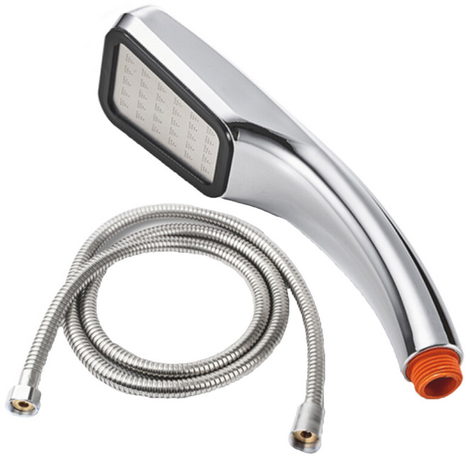 不鏽鋼超強增壓蓮蓬頭全配組 21 x 7cm, 1組