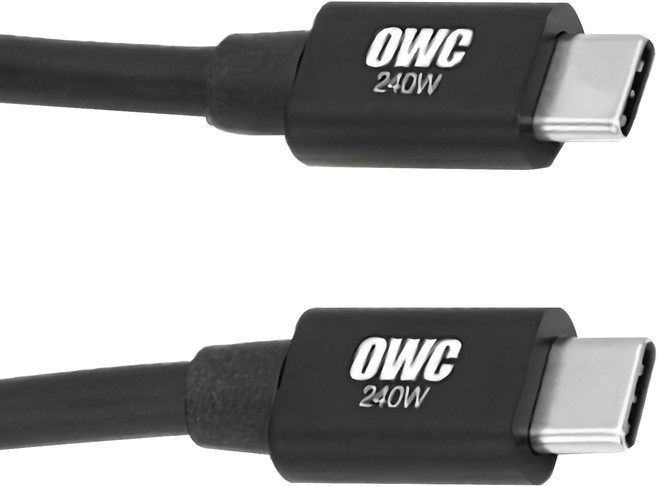 OWC Thunderbolt 5 傳輸線 USB-C 80Gb/s PD 240W OWCCBLTB5C0.3M, 30cm, 1條