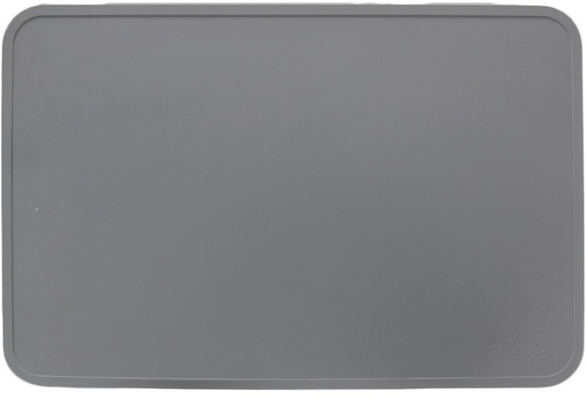 ade.l Dining系列 矽膠餐墊 長方形 深灰色, 428 x 282 x 2mm 邊緣凸起3mm, 1個