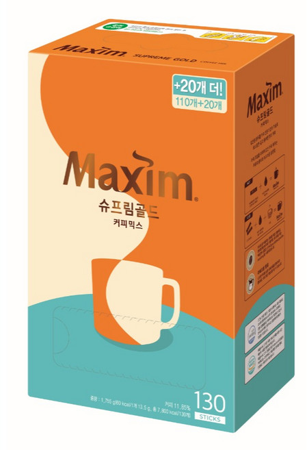 맥심 슈프림골드 커피믹스, 13.5g, 130개입, 1개