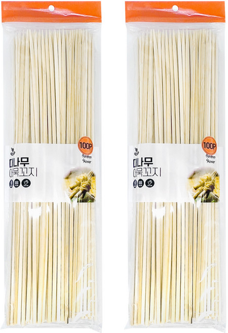 다드림 대나무 어묵 꼬지 40cm, 2개, 100개입