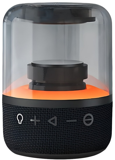 inaday's 藍芽5.0水母喇叭 J-10, 黑色 + 橘色