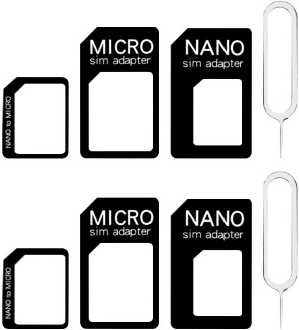 스타리움 마이크로 나노 유심 변환 어댑터 세트, 혼합색상, 2세트