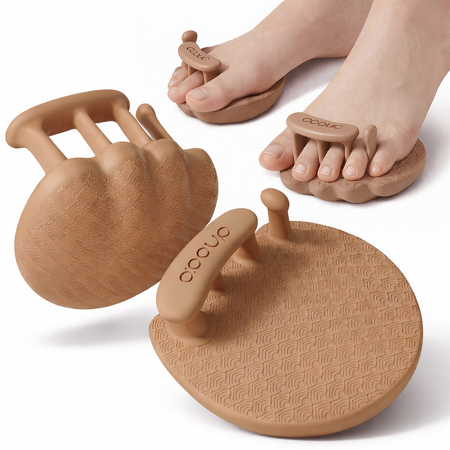 동핏랩 발가락 스트레칭 하체 밸런스 패드 2P, 코코아브라운, 1세트