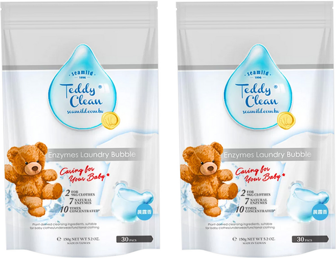 清淨海 Teddy Clean 系列 植萃酵素洗衣膠囊 晨露香, 30顆, 2袋