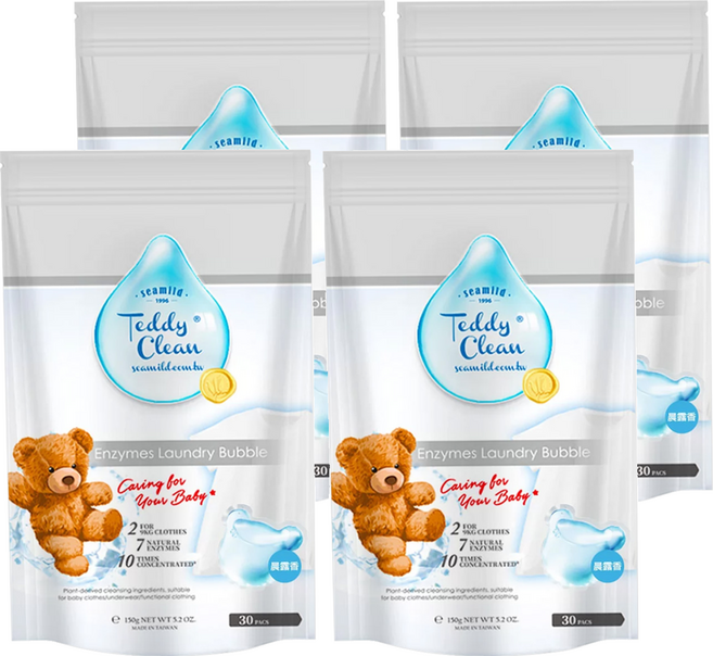 清淨海 Teddy Clean 系列 植萃酵素洗衣膠囊 晨露香, 30顆, 4袋
