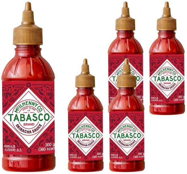 타바스코 스리라차소스, 300g, 5개