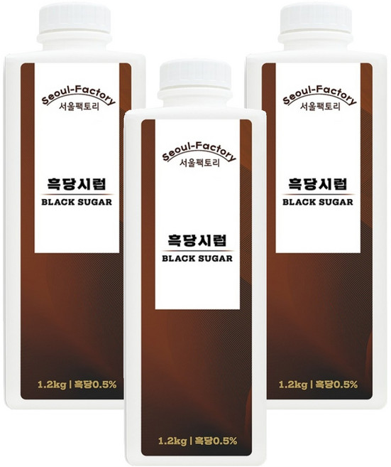 서울팩토리 흑당시럽, 1.2kg, 3개