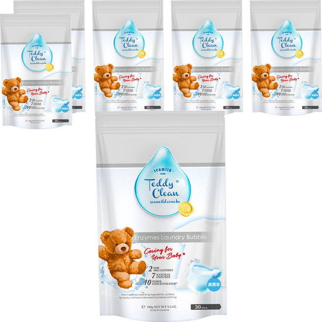 清淨海 Teddy Clean 系列 植萃酵素洗衣膠囊 晨露香, 30顆, 6袋