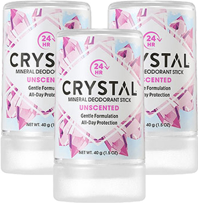 美國 CRYSTAL 礦物體香膏迷你棒, 40g, 3個
