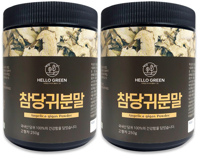 헬로우그린 참당귀 분말 통, 250g, 2개