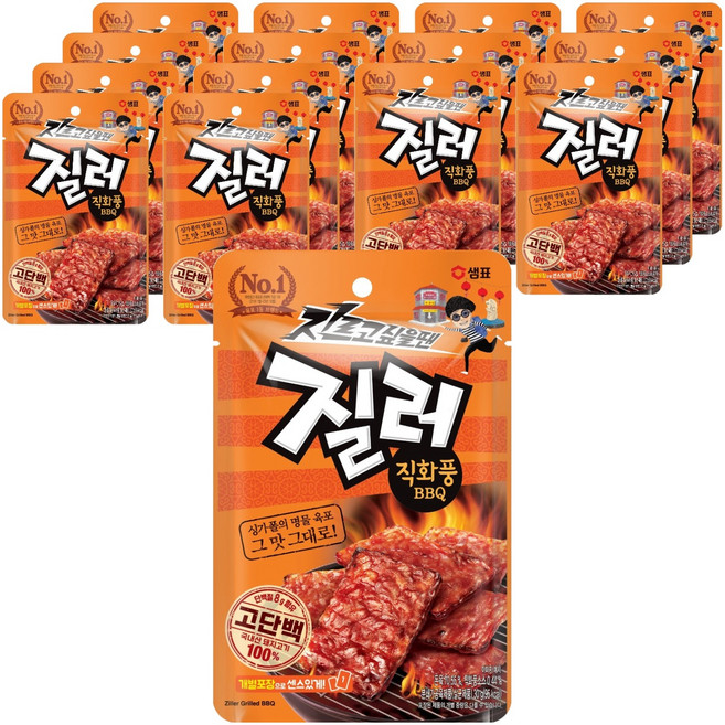 질러 직화풍 비비큐 육포, 30g, 15개