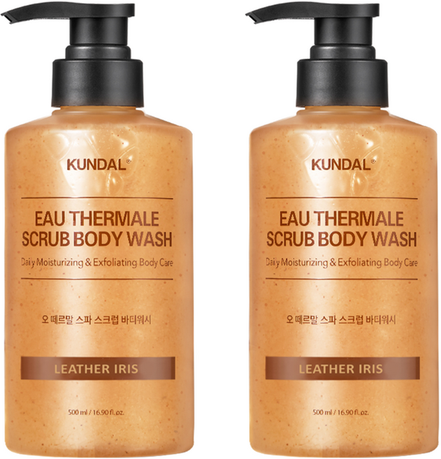쿤달 오 떼르말 스파 스크럽 바디워시 레더아이리스향, 500ml, 2개