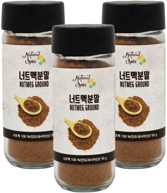 내츄럴스파이스 너트멕 분말, 55g, 3개