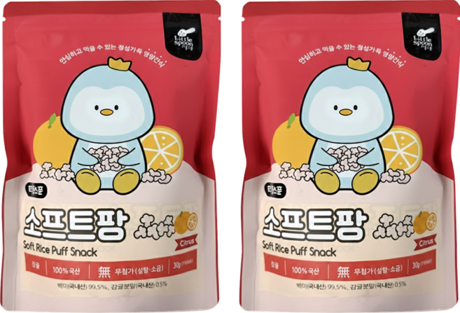Little Spoon 寶寶爆米香 5個月以上, 柑橘, 30g, 2包