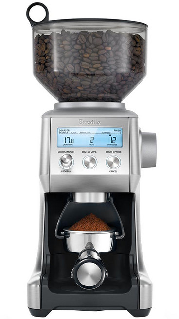 브레빌 스마트 커피 그라인더 실버 호퍼용량 450g, BCG820