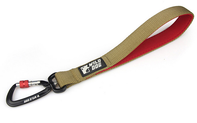 와일드독 강아지 숏 리드줄, 탄브라운, 1개