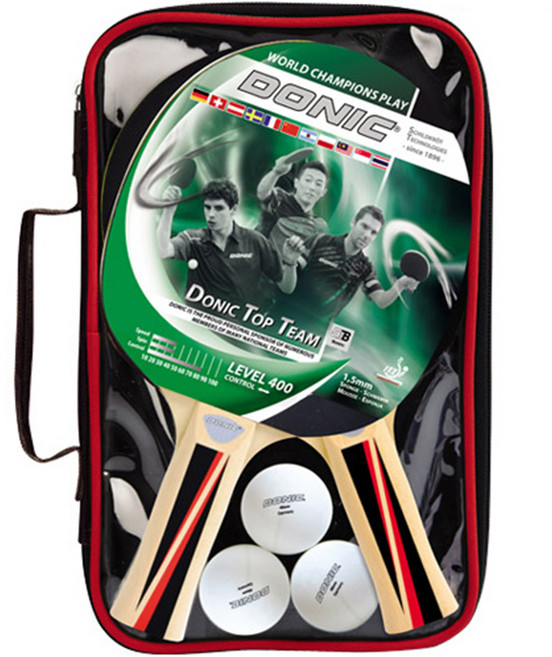 도닉 탁구채 2p + 탁구공 3p + 가방 788495 세트, TOP TEAM 400, 1세트