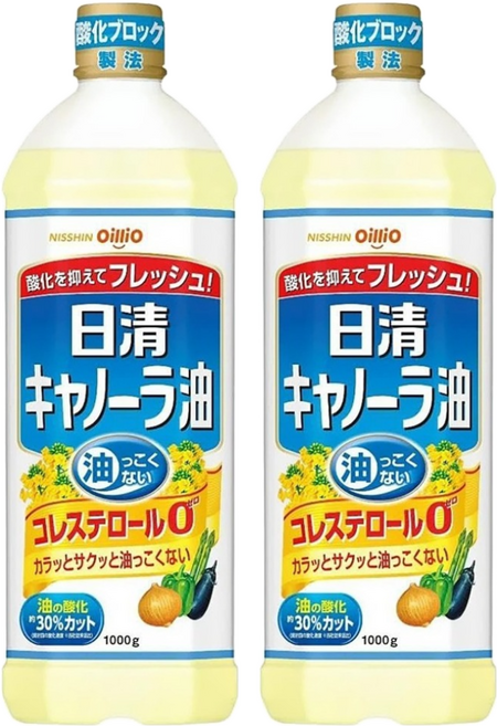 OilliO 油菜籽油, 1kg, 2瓶