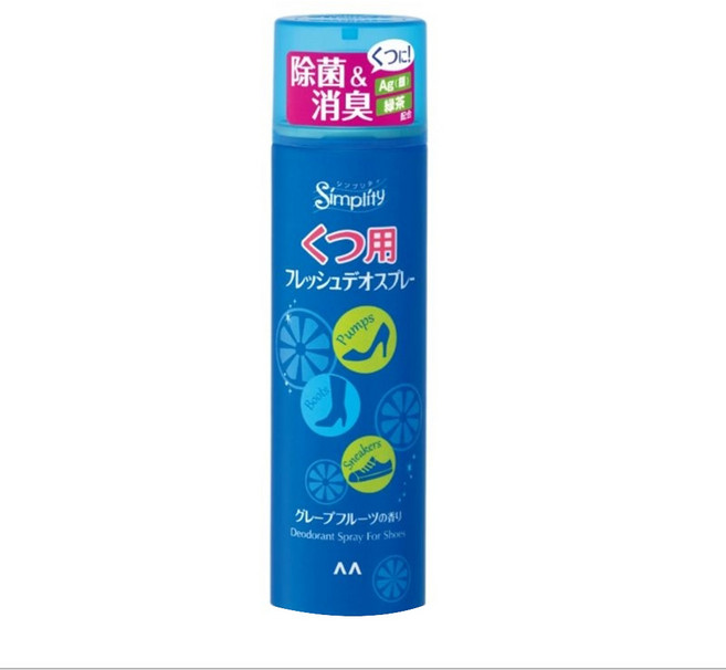 Simplity 鞋靴專用柚香除臭噴霧 清爽除菌, 150ml, 1瓶
