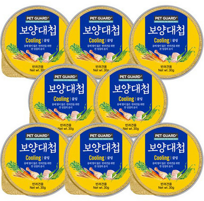 보양대첩 전연령 강아지 쿨링 캔, 오리, 30g, 8개
