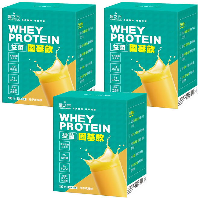 台塑生醫 MD Formula 醫之方 益菌固基飲 百香果風味 32g, 3個, 10份