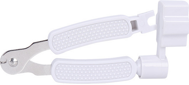 탑피아 편리한 다기능 기타 튜너 커터 줄감개 트르이 와인더 트리플코일러 화이트, 1개