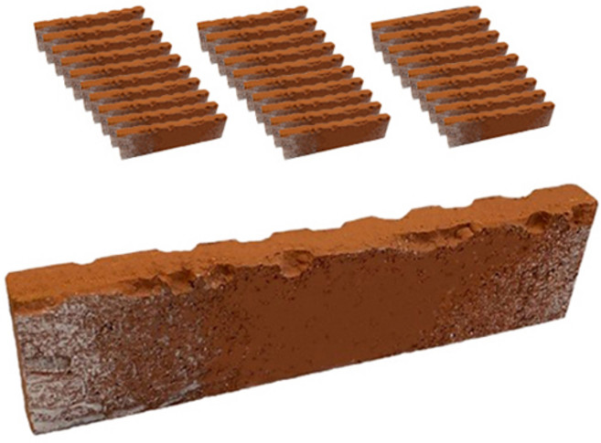 WITH블럭 황토 파벽돌 붙이는 벽돌 인테리어, 홍고레드, 30개