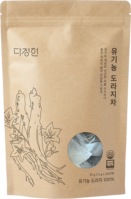 다정헌 유기농 도라지차, 1.5g, 20개입, 1개