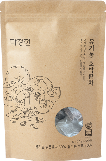 다정헌 유기농 호박팥차 티백, 1.5g, 20개입, 1개