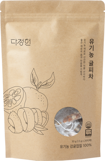 다정헌 유기농 귤피차, 1.5g, 20개입, 1개