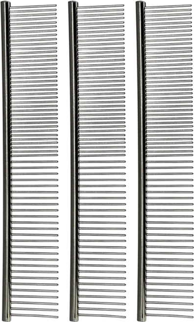寵物夢工廠 雙密度排梳 S(19 x 3.5cm), 銀色, 3支