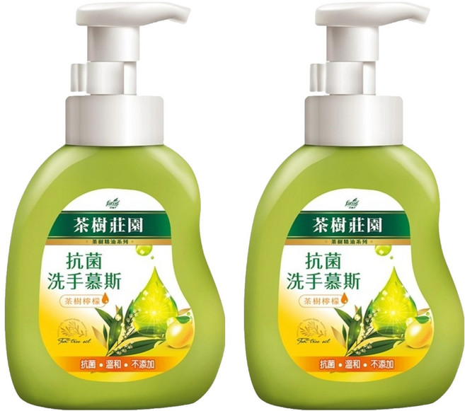 farcent 花仙子 茶樹莊園 抗菌洗手慕斯 茶樹檸檬, 500g, 2瓶