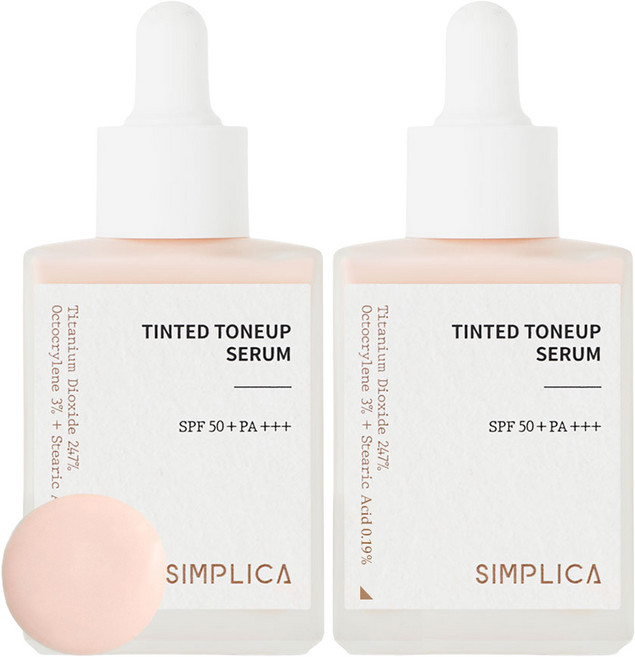 심플리카 틴티드 톤업 세럼, 30ml, 2개
