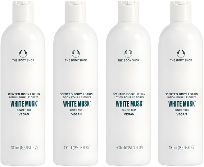 더바디샵 센티드 바디로션 화이트 머스크향, 400ml, 4개