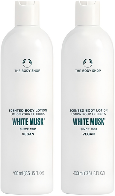 더바디샵 센티드 바디로션 화이트 머스크향, 400ml, 2개