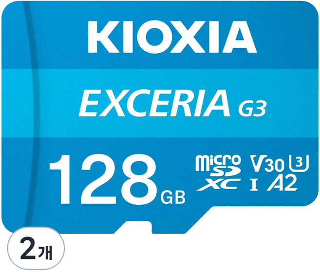 KIOXIA 鎧俠 EXCERIA Micro 記憶卡 家用攝影機 行車記錄器 監視器 SD LMEX3L128GG4, 128GB, 2個
