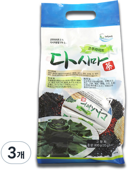 콘푸라이트 다시마차, 3개, 800g