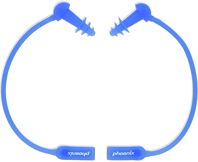 피닉스 분실방지 실리콘 코드 수영 귀마개 PNE-200, 블루, 1개