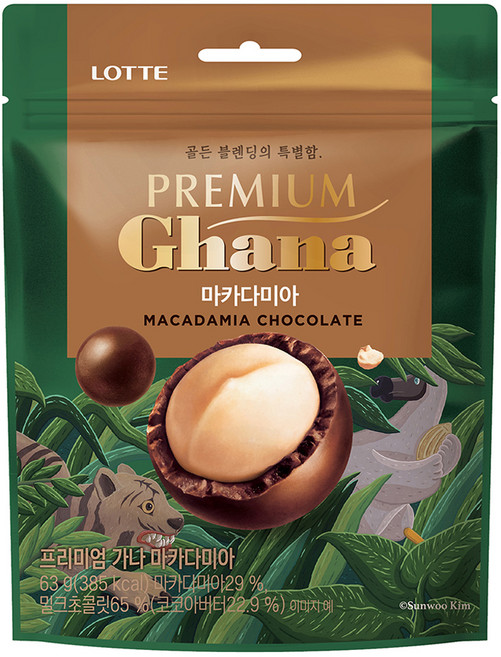 가나 프리미엄 마카다미아 초콜릿, 63g, 1개