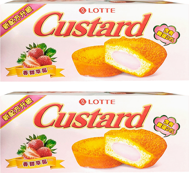 LOTTE 樂天 Custard 蛋黃派 6入, 138g, 2盒
