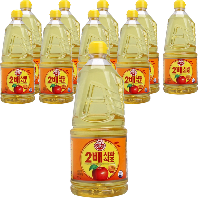 오뚜기 2배 사과식초, 1.5L, 10개