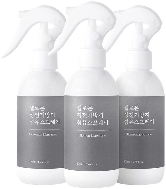 셀로몬 정전기방지 섬유 스프레이 코튼향 본품, 200ml, 3개