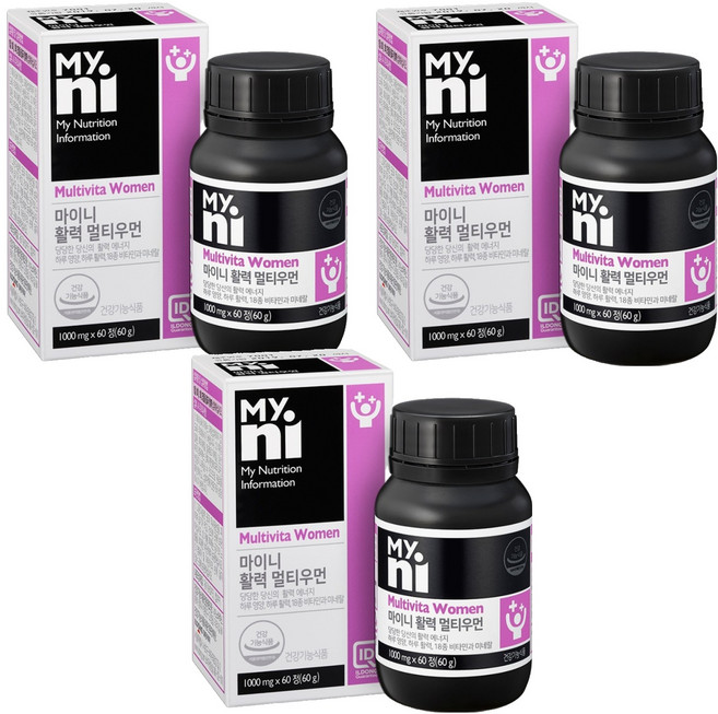 마이니 활력 멀티우먼 멀티비타민, 60정, 3개