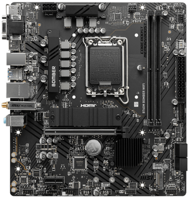 msi 微星 主機板, B760M BOMBER WIFI, 1個
