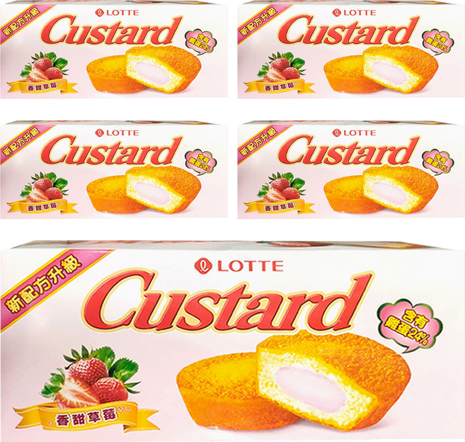 LOTTE 樂天 Custard 蛋黃派 6入, 138g, 5盒