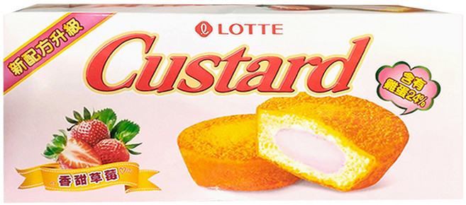 LOTTE 樂天 Custard 蛋黃派 6入, 138g, 1盒
