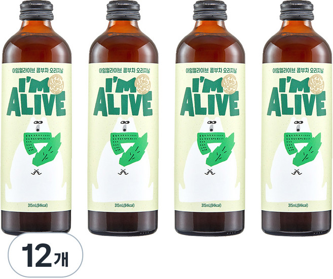 아임얼라이브콤부차 오리지날, 315ml, 12개